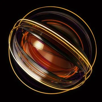 3D Render of an Abstract Basketball Concept Sports Ball Stockillustratie