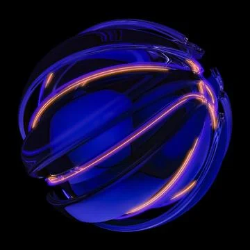 3D Render of an Abstract Basketball Concept Sports Ball Ilustração Stock