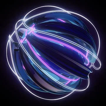 3D Render of an Abstract Basketball Concept Sports Ball Illustration