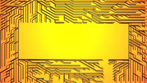 3d render. Abstract black wireframe on orange bg. Ai geometric pattern of lines Illustrazione stock