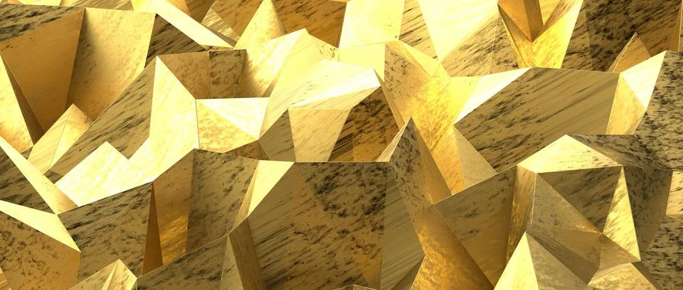 3D render of an abstract blue crystal prism background Illustrazione stock