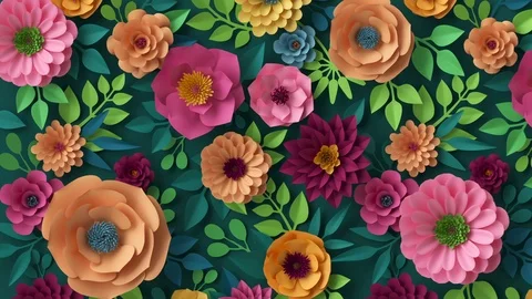 3d render, abstract botanical background animation, blooming live image, crea Video stock 125991645