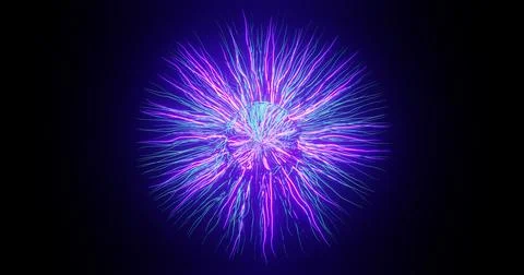 3d render. abstract bunch flower lines purple pink neon festival holiday イラスト素材