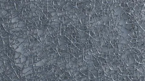 3D Render of Abstract Chaotic Elements Stock Illustration