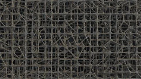 3D Render of Abstract Chaotic Elements Stock Illustration