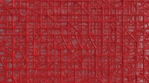 3D Render of Abstract Chaotic Elements Stock Illustration