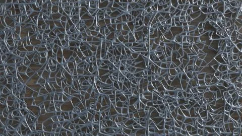 3D Render of Abstract Chaotic Elements Stock Illustration