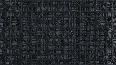 3D Render of Abstract Chaotic Elements Stock Illustration