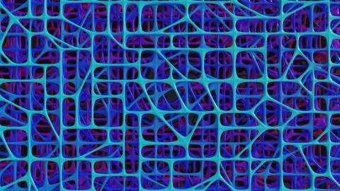 3D Render of Abstract Chaotic Elements Illustrazione stock