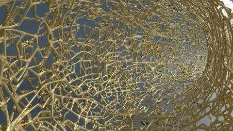 3D Render of Abstract Chaotic Elements 스톡 일러스트