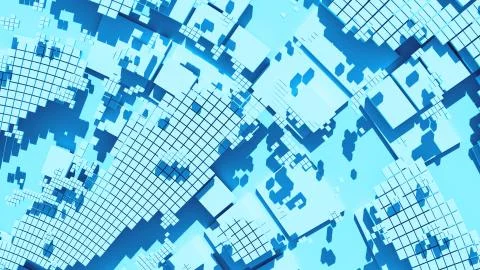 3d render of abstract circular shape divided in segments with hard shadow Stock Illustration