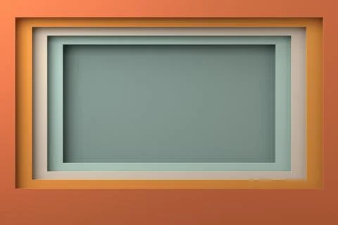 3D render of abstract colored paper or cardboard sheets layered background Stock Photos