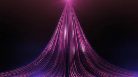 3d render, abstract colorful background, bright neon rays and glowing lines.  Stock Illustration