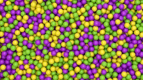 3d render of Abstract colorful spheres balls background. Primitive shapes Stock Illustration