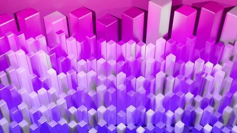 3d render. Abstract columns as abstract background. 3d geometric background as Stock Illustration
