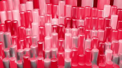 3d render. Abstract columns as background for analytical theme. 3d geometric Illustrazione stock