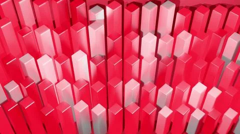 3d render. Abstract columns as background for analytical theme. 3d geometric 库存插图