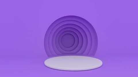 3D Render of Abstract Composition with Podium. Product Presentation. Stock Illustration