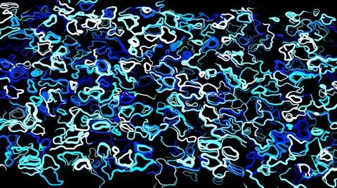 3d render. Abstract creative background with curled lines like blue trails on Stock Illustration