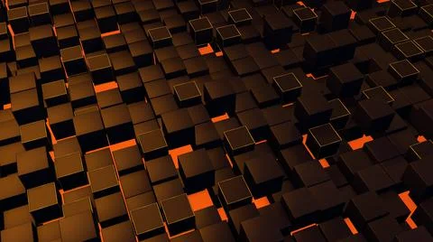 3d render of abstract cube geometric background Stock Illustration