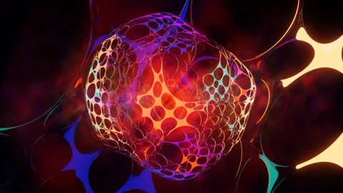 3d render abstract cube rotates inside an even larger cube Stock Footage 210389773