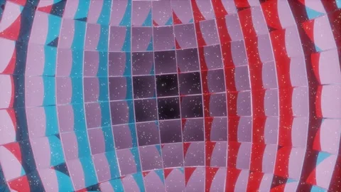 3d render abstract cube rotates in space Stock Footage 214062179