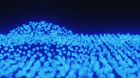 3d render abstract cubic audio wave sound pattern. Stock Footage 162071853