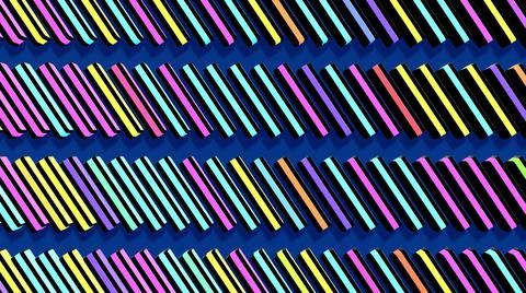 3d render. Abstract dark background with black blocks like plates, keys or Stock-Illustration