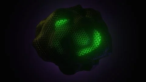 3D render, Abstract dark matter geometric pattern  background Stock Illustration