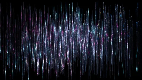 3d render, abstract digital background, vertical lines, rain, sparkling backd Stock Footage 91044277