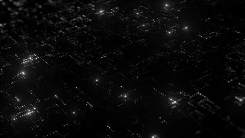 3d render abstract digital background with tech dots. Technology concept with Stock Illustration