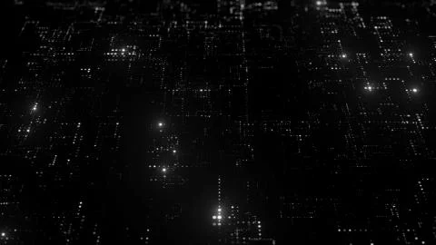 3d render abstract digital background with tech dots. Technology concept with Stock Illustration