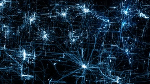 3D render abstract digital lines growth animation. Video stock 127334621