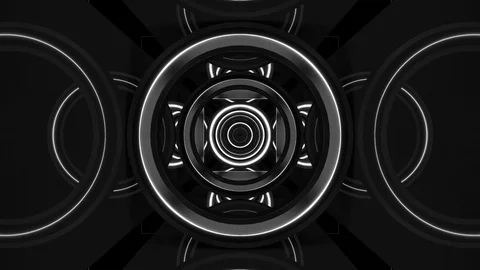 3d render abstract disco lights geometric background tunnel Video stock 108579619