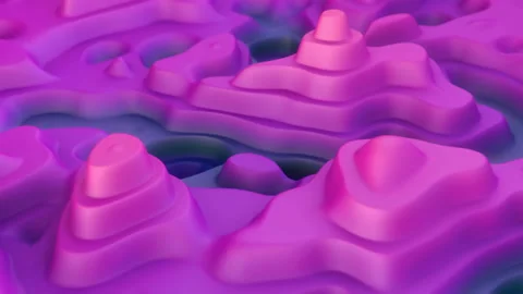 3d render of abstract evolving morphing shape terrain surface 스톡 동영상 168171727