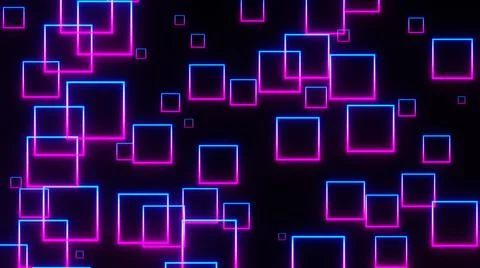 3d render, abstract fashion background, purple blue glowing neon frame gradie Stock Illustration