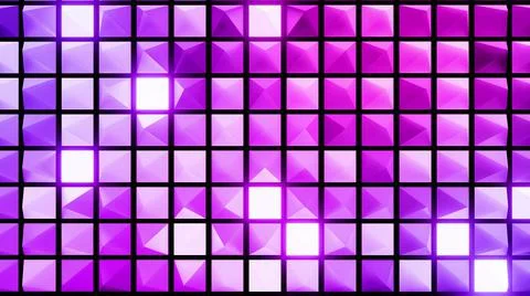 3d render. Abstract festive background with red blue gradient color pyramids on Stock Illustration