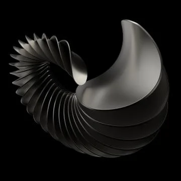 3d render abstract figure. Structure made of repetitive elements with roughne Stock Illustration