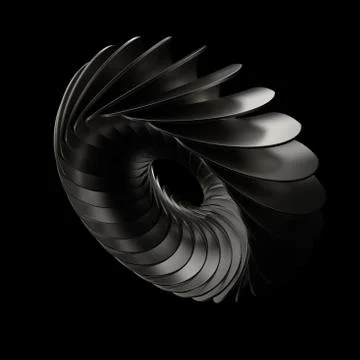 3d render abstract figure. Structure made of repetitive elements with roughne Stock Illustration