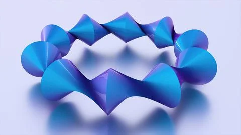 3d render Abstract figures Stock Illustration