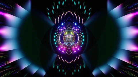 3D Render. Abstract futuristic geometric shapes background Ilustración de archivo