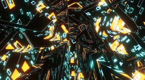 3D Render. Abstract futuristic geometric shapes background Stock Illustration