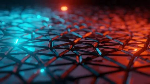 3D render - abstract futuristic high-tech armored computer generated landscape Stock Illustration