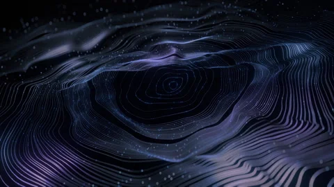 3D render Abstract Futuristic Topographic Background with Glowing Blue Lines Stock Footage 328043188