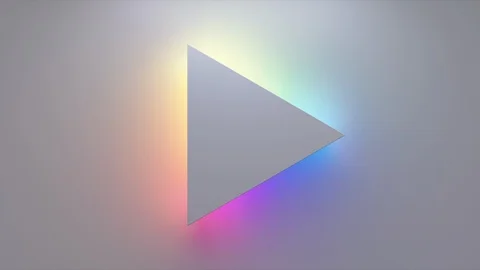 3D Render, Abstract Geometric Background, RGB Colorful Light Video stock 123865292