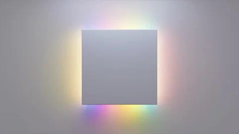 3D Render, Abstract Geometric Background, RGB Colorful Light Vídeo Stock 123865339