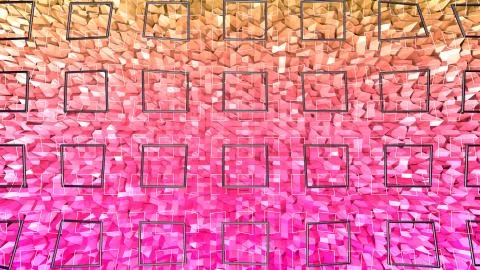 3d render of abstract geometric background with modern gradient colors in low Illustrazione stock