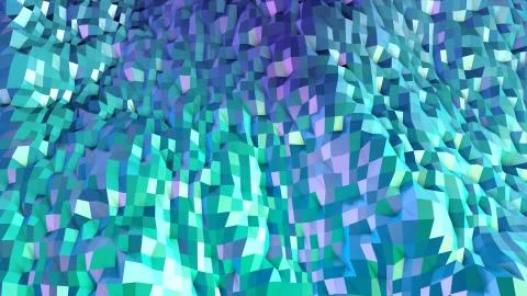 3d render of abstract geometric background with modern gradient colors in low Illustrazione stock