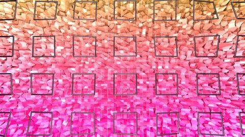 3d render of abstract geometric background with modern gradient colors in low 스톡 일러스트