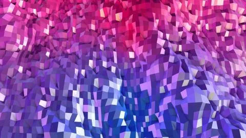 3d render of abstract geometric background with modern gradient colors in low Illustrazione stock